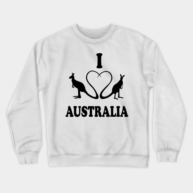 I love Australia Kangaroo Down Under Gift Crewneck Sweatshirt by MrTeee